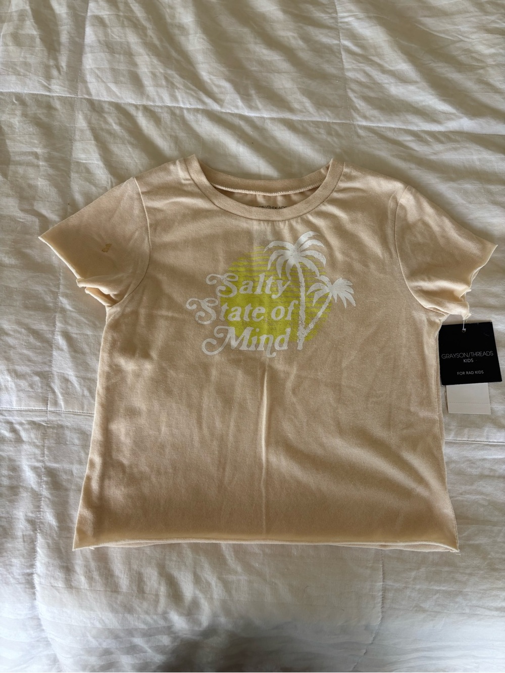 Grayson Threads Girls 4/5 XS Crew Neck Short Sleeve Graphic Tee yellow